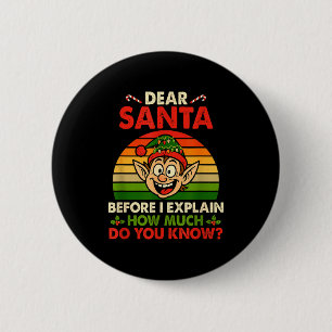 Vintage Retro I Can Explain Xmas Colorful Elf Funn 6 Cm Round Badge