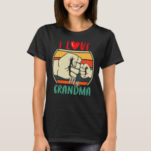 Vintage Retro I Love My Grandma Matching Family Mo T-Shirt