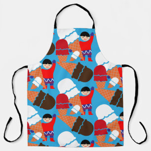Vintage Retro Ice Cream Art Apron