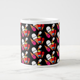 Vintage Retro Ice Cream Art Large Coffee Mug