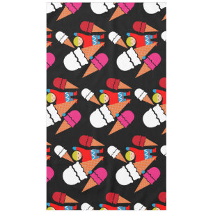 Vintage Retro Ice Cream Art Tablecloth