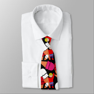 Vintage Retro Ice Cream Art Tie