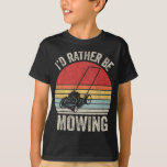 Vintage Retro I'd Rather Be Mowing Funny Mower Gif T-Shirt<br><div class="desc">Hope you like it 3</div>