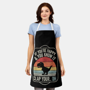 Vintage Retro If You're Happy and You Know It T-Re Apron