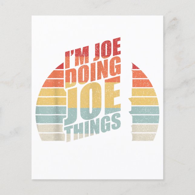 Vintage Retro I'm Joe Doing Joe Things  (Front)