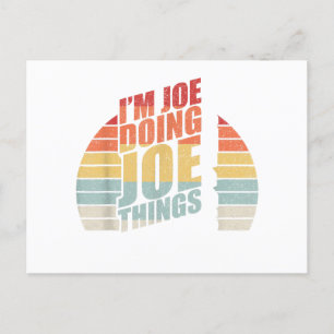 Vintage Retro I'm Joe Doing Joe Things  Holiday Postcard