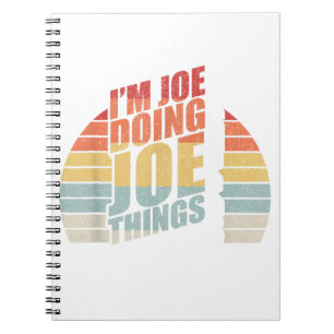 Vintage Retro I'm Joe Doing Joe Things  Notebook