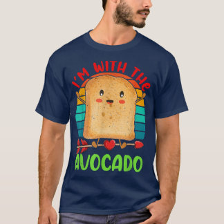 Vintage Retro Im With The Toast Cute Avocado Toast T-Shirt