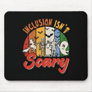 Vintage Retro Inclusion Isn't Scary Halloween Boo Mouse Mat