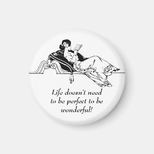 Vintage Retro Inspirational Life Quote Magnet