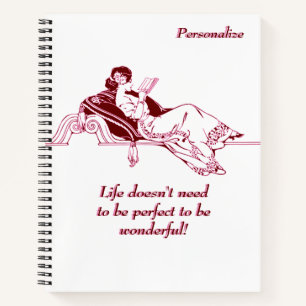 Vintage Retro Inspirational Life Quote Writer's Notebook