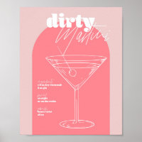 Vintage Retro Inspired Dirty Martini Recipe Pink a