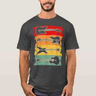 Vintage Retro Instrument Musical Men Women Guitar  T-Shirt