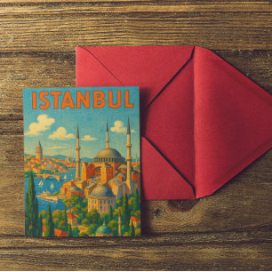 Vintage Retro Istanbul Turkey Hagia Sophia Postcard