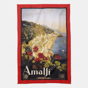 Vintage retro Italian poster Tea Towel
