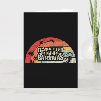 Vintage Retro It's Better In The Hamas Tropical Va Card