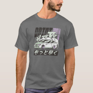 Vintage Retro Japanese Anime Drift Car Racing 90'S T-Shirt