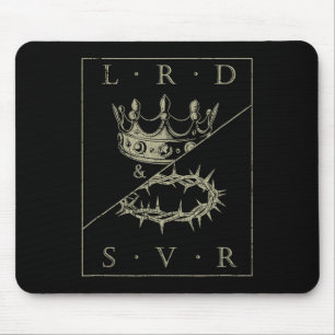Vintage Retro Jesus Christian Lord &amp; Saviour G Mouse Mat