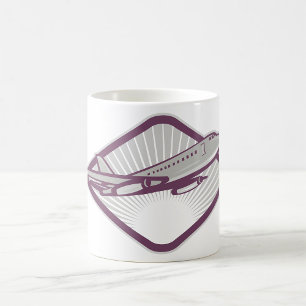 Vintage Retro Jet Aeroplane Aviation Coffee Mug