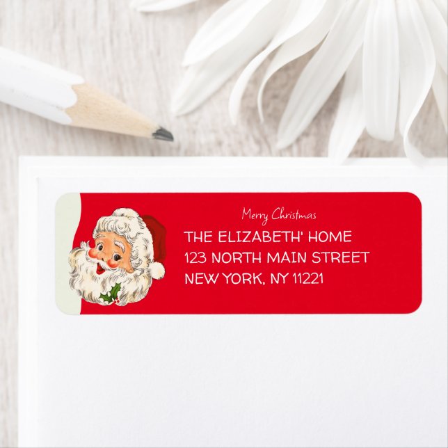 Vintage Retro Jolly Santa Claus Christmas (Insitu)