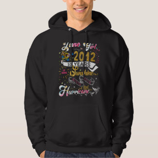 Vintage Retro June Girl 2012 10 Years Old 10th Bir Hoodie