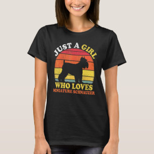 Vintage Retro Just A Girl Who Loves Miniature Schn T-Shirt