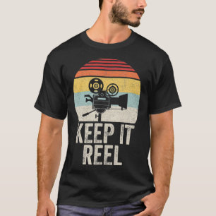 Vintage Retro Keep It Reel Shirt Filmmakers and