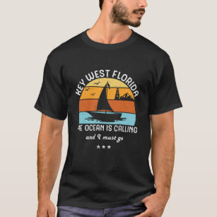 Vintage Retro Key West Florida Sailing T-Shirt