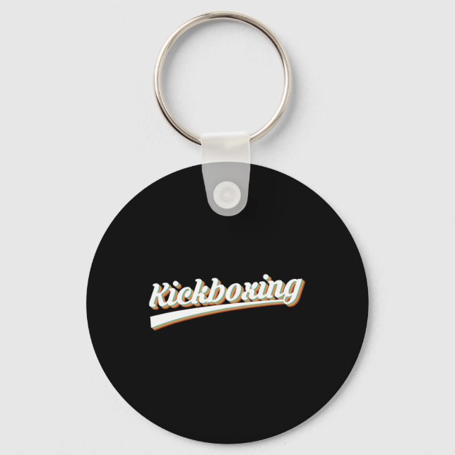 Vintage Retro Kickboxing Kickboxer  Key Ring (Front)