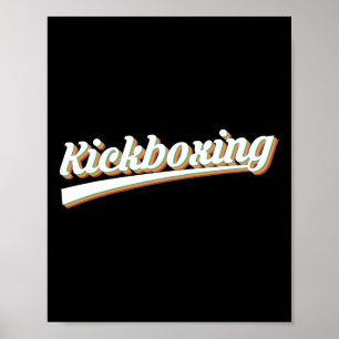 Vintage Retro Kickboxing Kickboxer Poster