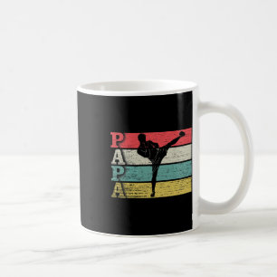 Vintage Retro Kickboxing Papa Kickbox Silhouette F Coffee Mug