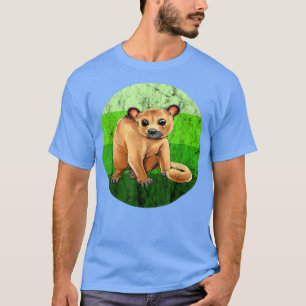 Vintage Retro Kinkajou Forest Green Honey Bear Nig T-Shirt
