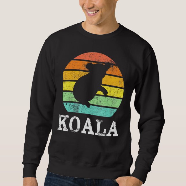 Vintage Retro Koala Sunset Silhouette Animal Tee (Front)