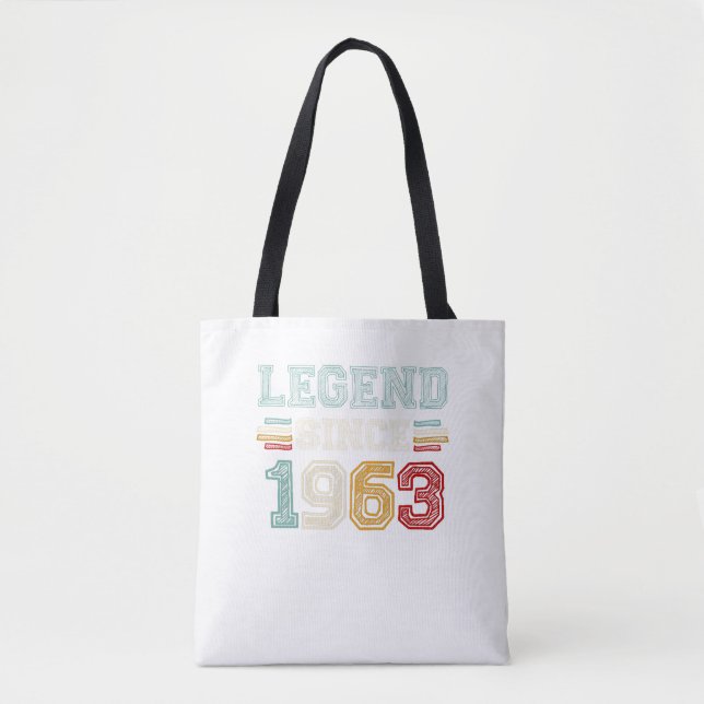 Vintage Retro Legend Since 1963 Tote Bag (Front)