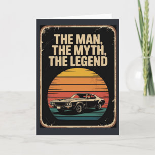 Vintage Retro Legendary Birthday Card for Men