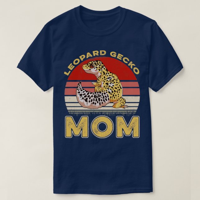 Vintage Retro Leopard Gecko Mum T-Shirt (Design Front)