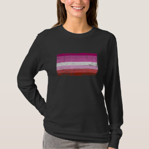 Vintage Retro Lgbt Flag For The Lesbian T-Shirt