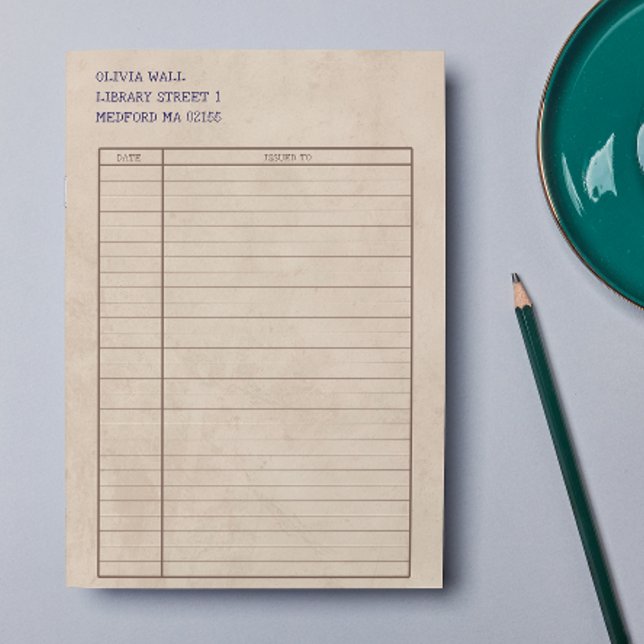 Vintage Retro Library Card Paper Ink Paper (Creator Uploaded)