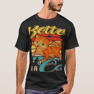 Vintage Retro Life Better With A Cat Matching Owne T-Shirt