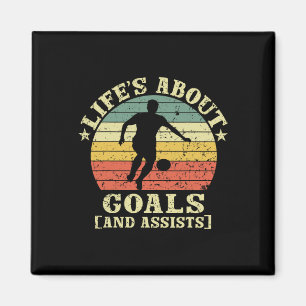 Vintage Retro Life's About Goals And Ists Magnet