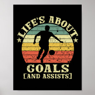 Vintage Retro Life's About Goals And Ists  Poster