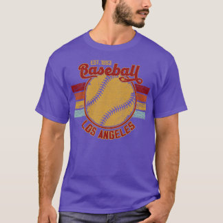 Vintage Retro Los Angeles Baseball Est 1883 Baseba T-Shirt