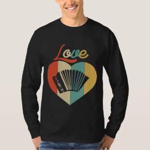 Vintage Retro Love Accordion T-Shirt