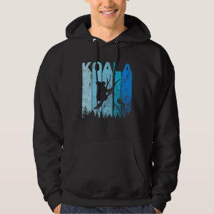 Vintage Retro Love Koala Silhouette Funny Animal L Hoodie