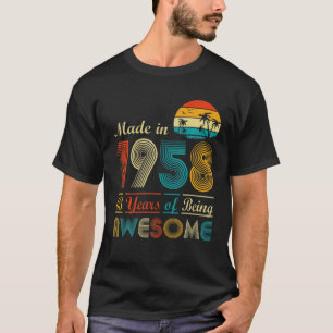 Vintage Retro Made In 1958 63Th Birthday 63 Years T-Shirt