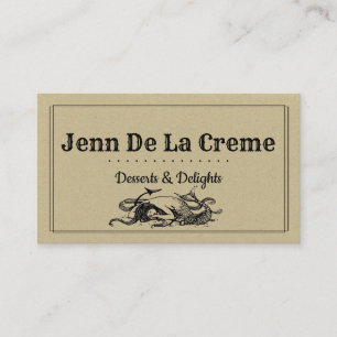 Vintage Retro Mermaid Business Card