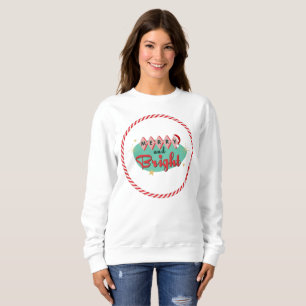Vintage/Retro Merry & Bright Sweatshirt