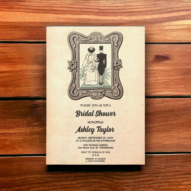 Vintage Retro Mid-Century Modern Bridal Shower Invitation (Creator Uploaded)