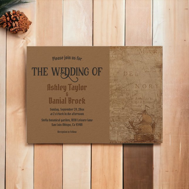 Vintage Retro Mid Century Modern Classic Wedding Invitation (Creator Uploaded)