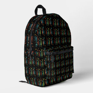Vintage Retro Mid-Century Modern Look Cats 50s 60s Printed Backpack